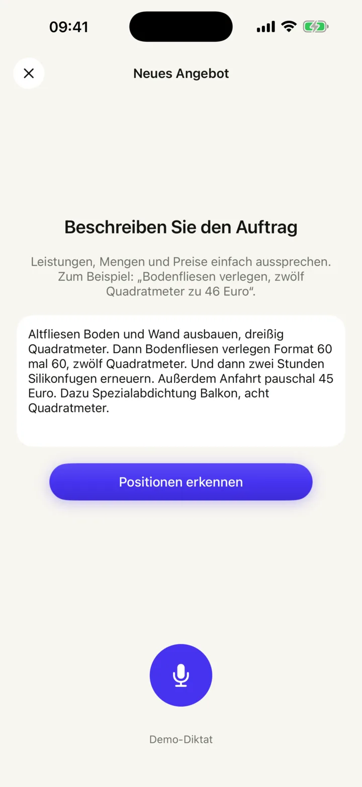 Handschlag: Auftrag wird eingesprochen